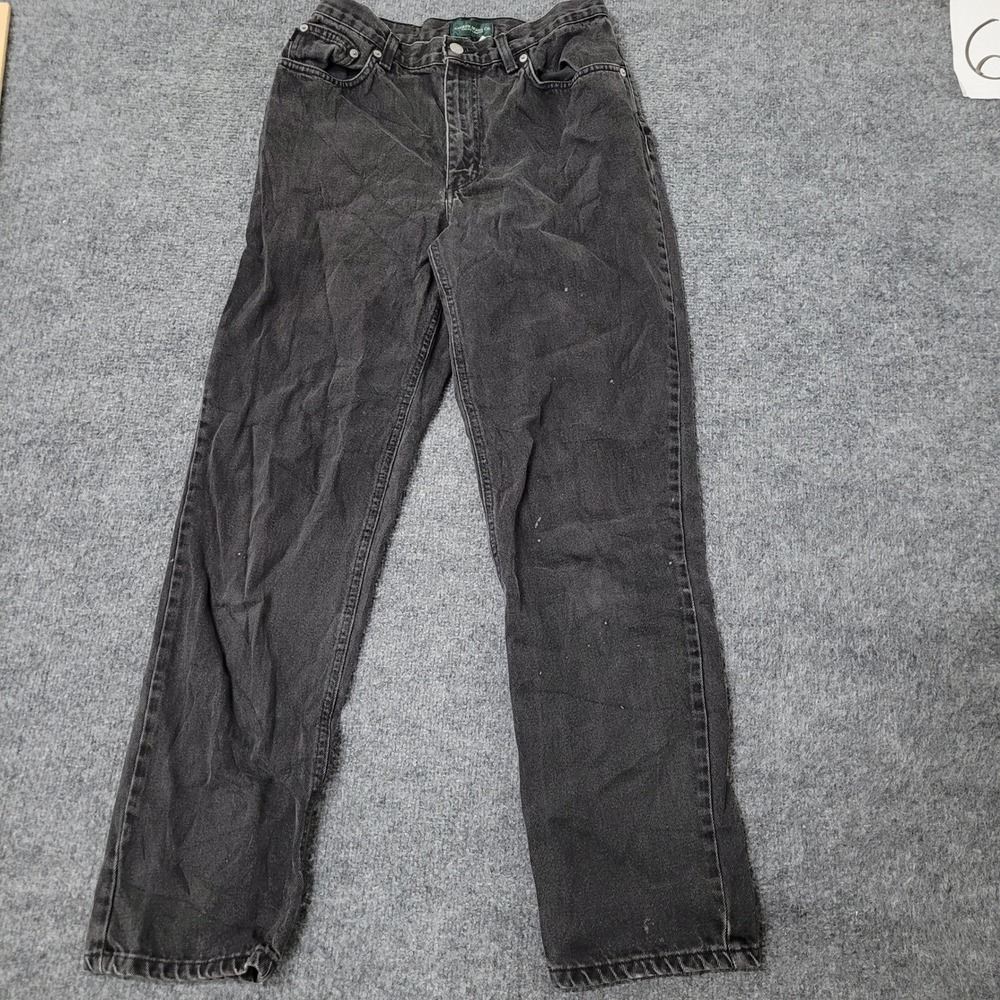 Polo Jeans Co. Jeans Womens Size 8 Black Faded Straight Leg Cotton Vintage Flaw